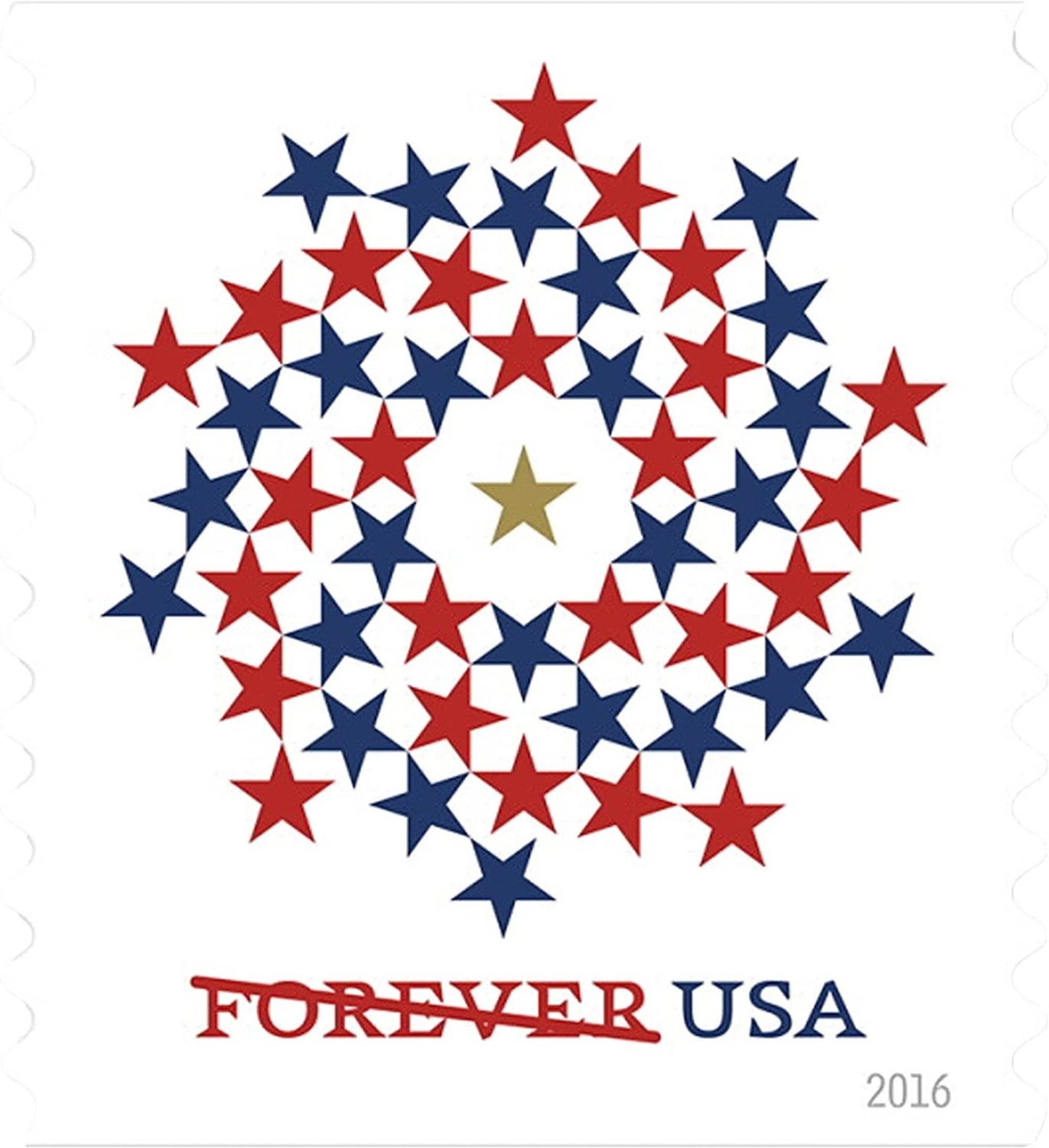 1000 Forever Stamps - Patriotic Spiral Design in booklets of 10 x 100: Total of 1,000 Stamps