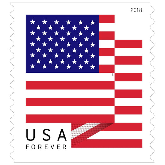 Flag Roll of 100 Forever Stamps x 10 Rolls; Total of 1,000 Forever Stamps