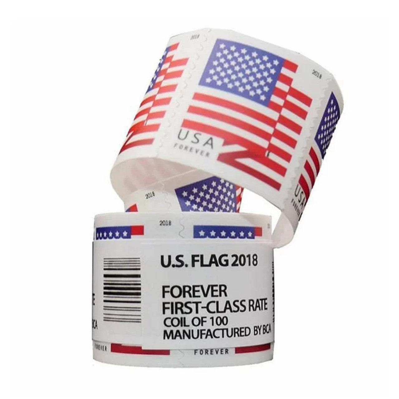 Flag Roll of 100 Forever Stamps x 5 Rolls; Total of 500 Forever Stamps